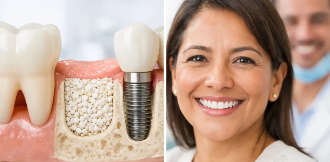 Guía del injerto óseo dental para implantes